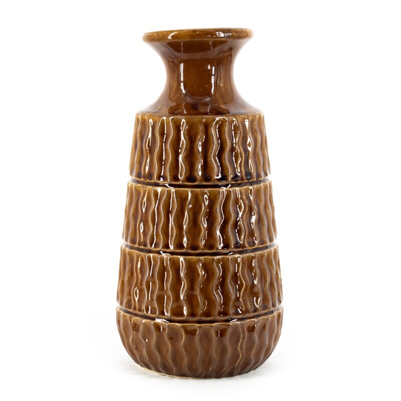 Home ESPRIT Gouden vaas, aardewerk, modern, 17 x 17 x 39 cm