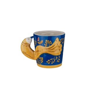 Aardewerk beker oriental bird
