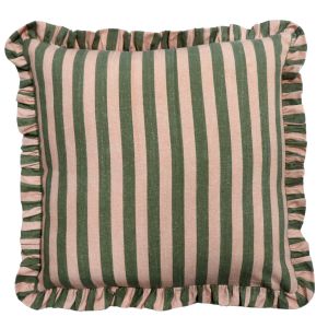 Kussen striped met roezels 