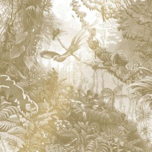 Foto behang KEK Gold Tropical Landscapes white