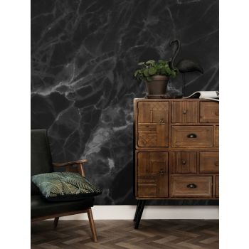 Fotobehang Marmer zwart