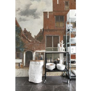 Fotobehang Weergave van Delftse huisjes