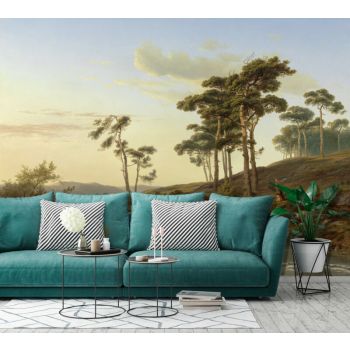 Fotobehang Evening mood with a Shepherd