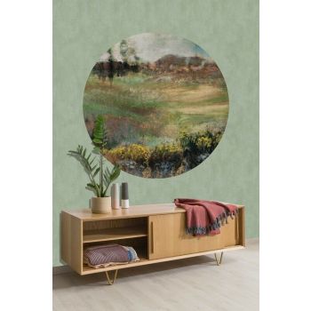 Behangcirkel Landscape with Smokestacks 