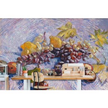 Fotobehang Grapes, Lemons, Pears and Apples