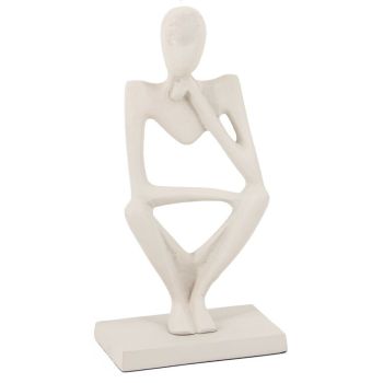 Ornament zittend off-white