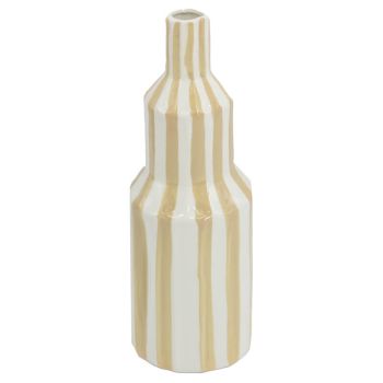 Aardewerk vaas stripe drab