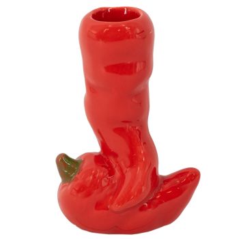 Aardewerk kaarsenstandaard peper