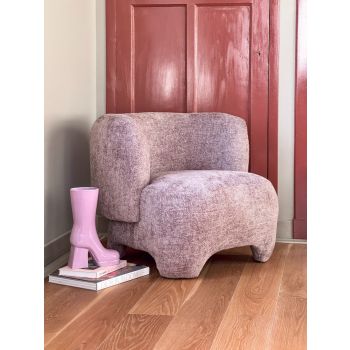 Aardewerk vaas retro laars paars