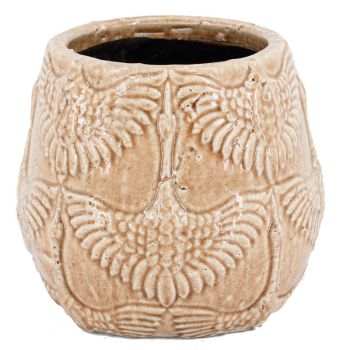 Aardewerk vaas kraanvogel large