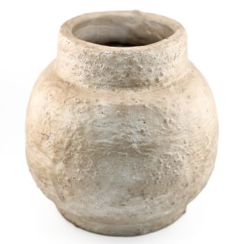 Aardewerk vaas beige