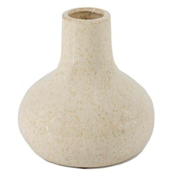 Aardewerk vaasje beige