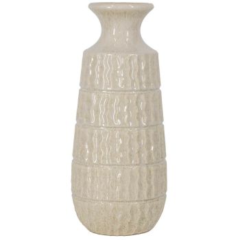 Aardewerk vaas Aztec beige