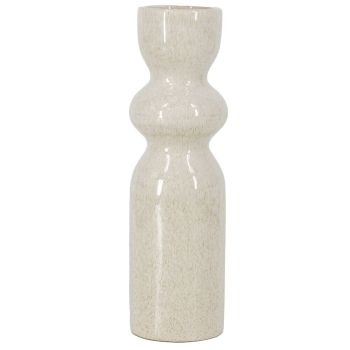 Aardewerk vaas beige