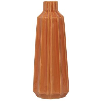 Aardewerk vaas stripes tangerine 