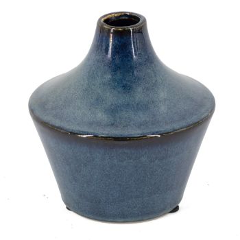 Aardewerk vaas blauw