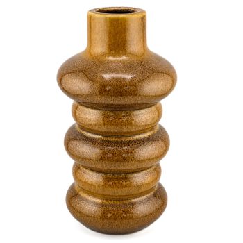 Aardewerk pebbles vaas oker