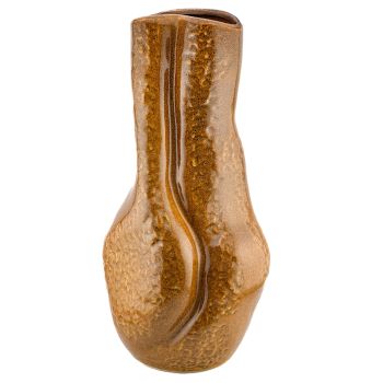 Aardewerk vaas organisch oker