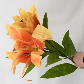 Kunstbloem tijgerlelie XL oranje 