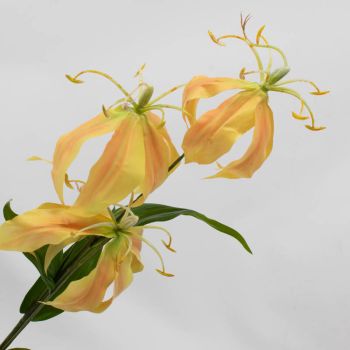 Kunstbloem gloriosa geel
