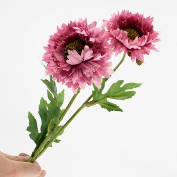 Kunstbloem chrysant roze