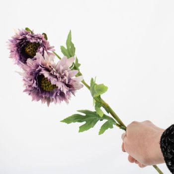 Kunstbloem chrysant paars