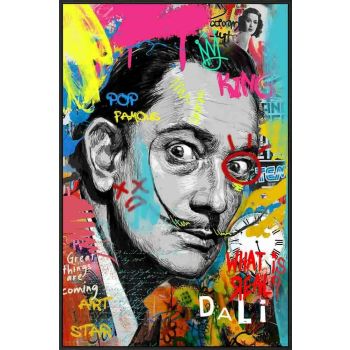 Schilderij high gloss popart Dali