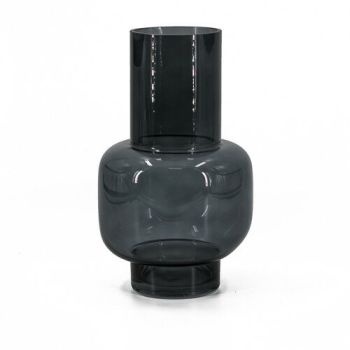 Glazen vaas antraciet