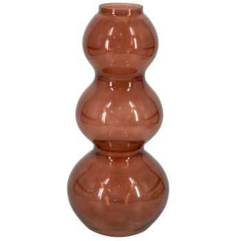 Glazen vaas bubble roze