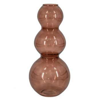 Glazen vaas bubble roze