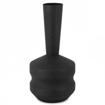 Metalen vaas zwart