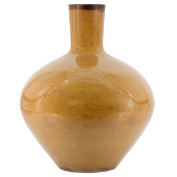 Metalen vaas mustard