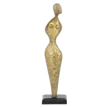 Decoratiebeeld persoon abstract metaal goud