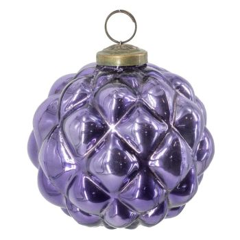 Glazen kerstbal paars