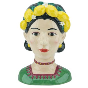 Vaas vrouw gezicht lotus