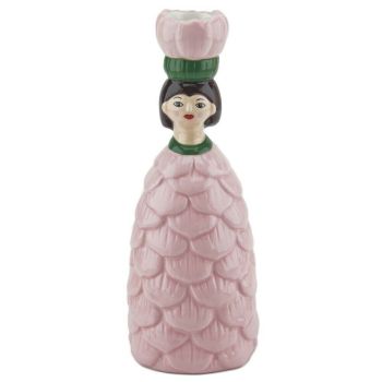 Kaarsenstandaard vrouw bloem