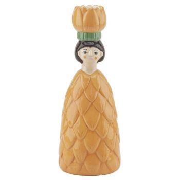 Kaarsenstandaard vrouw bloem