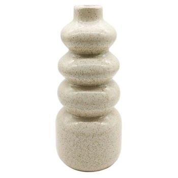 Aardewerk vaas bubbles beige