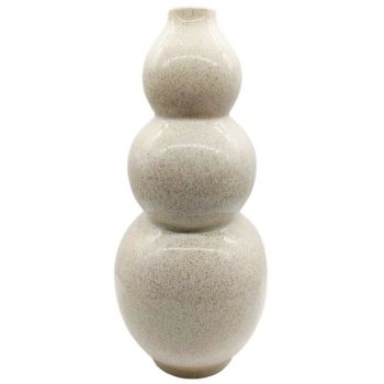 Aardewerk vaas bubbles beige