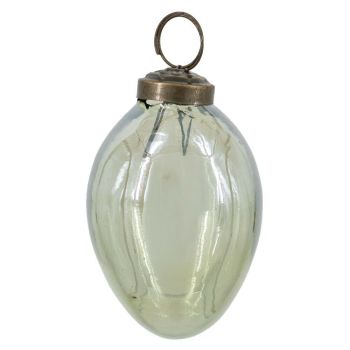 Kerstbal glas oil green