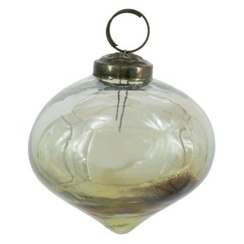 Kerstbal glas oil green