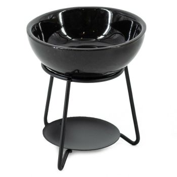 Geurbrander bowl keramiek zwart