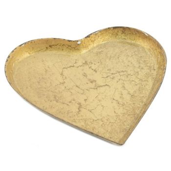 Metalen tray hart peach