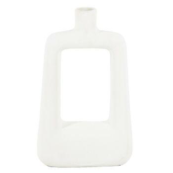 Vaas metaal opening wit