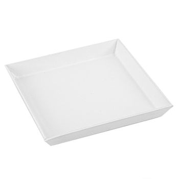 Tray vierkant hammered wit 