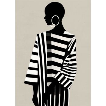 Schilderij vrouw 80x120cm