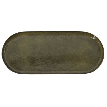 Metalen dienblad ovaal olive 