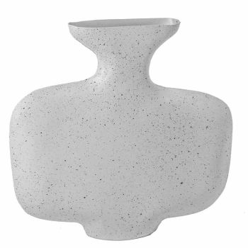 Metalen vaas wit dots