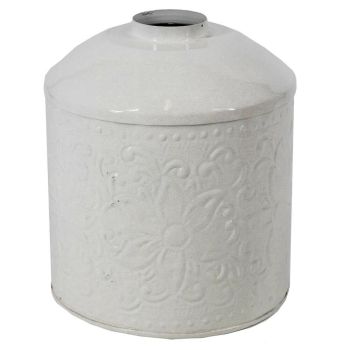 Metalen vaas white marble