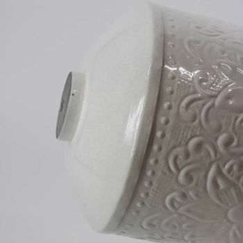 Metalen vaas white marble